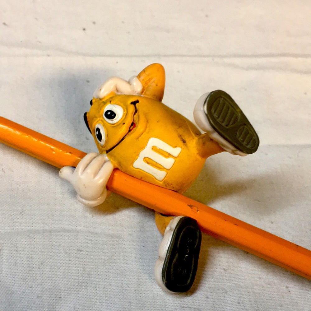 *free add on* Vintage M&M Yellow Character to go on Pencil